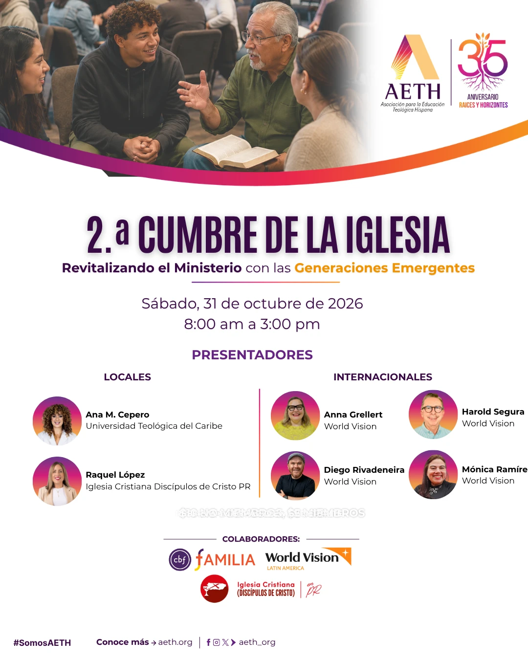 2.ª Cumbre de la iglesia: Revitalizando el Ministerio con las Generaciones Emergentes